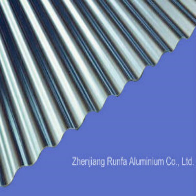 Ondulation trapézoïdale en tôle ondulée en aluminium 
